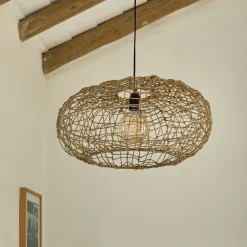 Suspension électrifiée en jute D60xH30cm - naturel