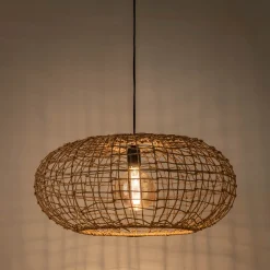 Suspension électrifiée en jute D60xH30cm - naturel