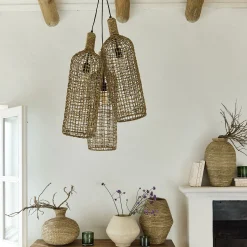 Suspension électrifiée en jute D20xH74cm - naturel