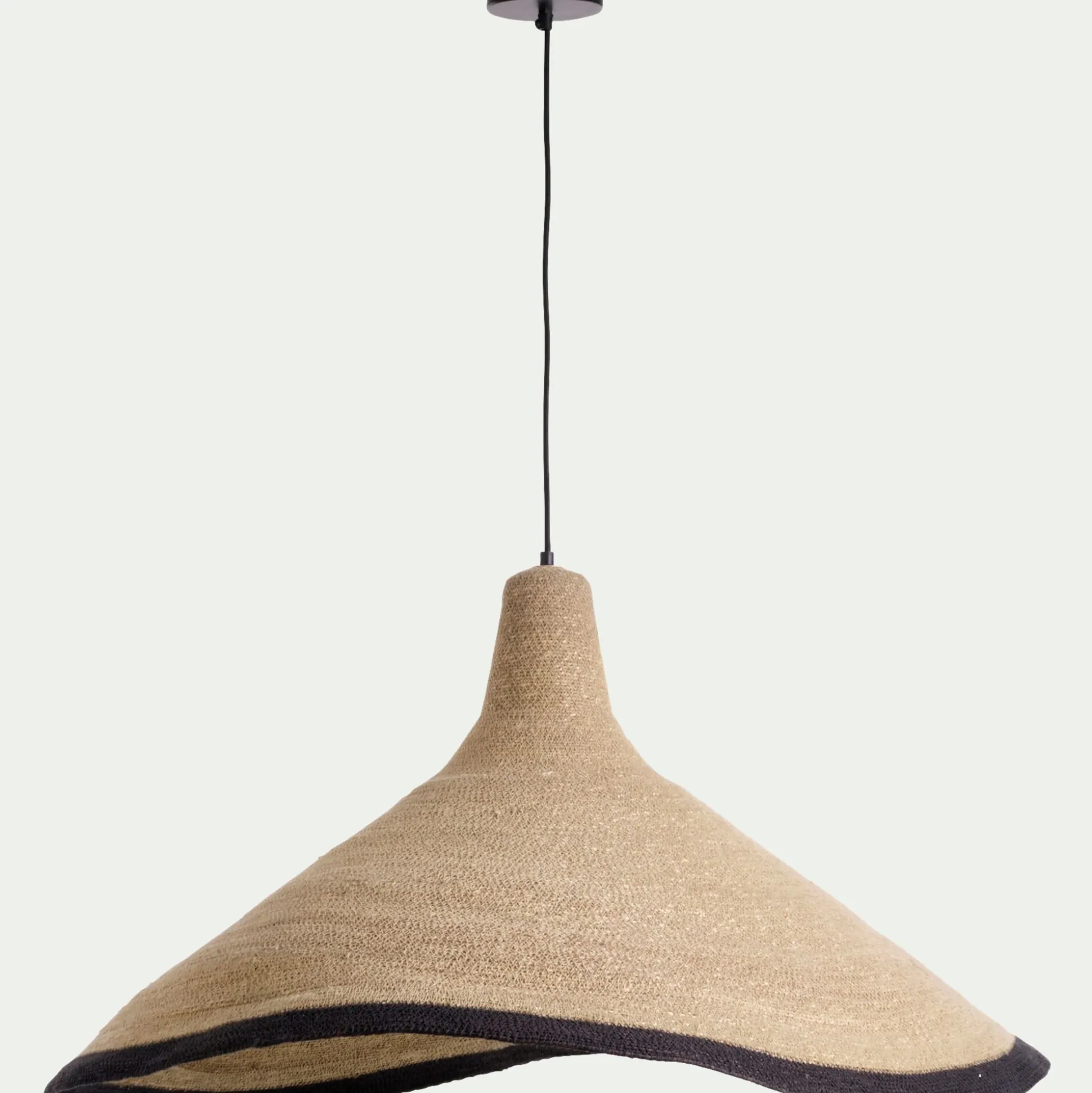 Suspension électrifiée en jonc de mer D91cm - naturel