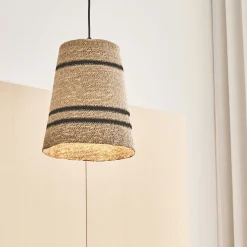 Suspension électrifiée en jonc de mer D25cm - naturel