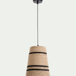 Suspension électrifiée en jonc de mer D25cm - naturel