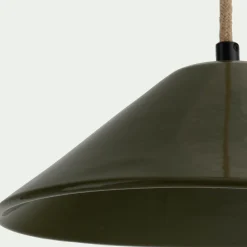 Suspension électrifiée en porcelaine D27,5cm - vert