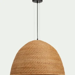 Suspension électrifiée en rotin D60cm - naturel