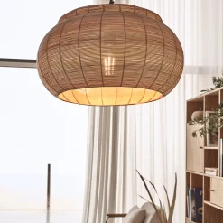 Suspension électrifiée en rotin D51cm - naturel