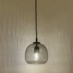 Suspension électrifiée en verre D20cm - transparent