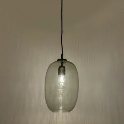 Suspension électrifiée en verre H35cm - transparent