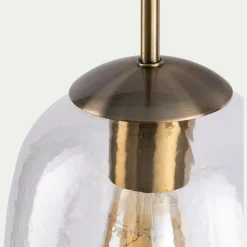 Suspension électrifiée en verre D15,5cm - transparent