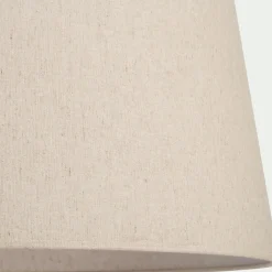 Suspension électrifiée tambour en lin et coton D78cm - beige roucas