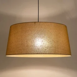 Suspension électrifiée tambour en papier tressé D78cm - naturel