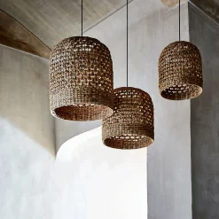 Suspension naturelle non électrifiée en jacinthe d'eau - D30xH35cm