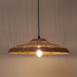 Suspension non électrifiée en jonc de mer D55cm - naturel