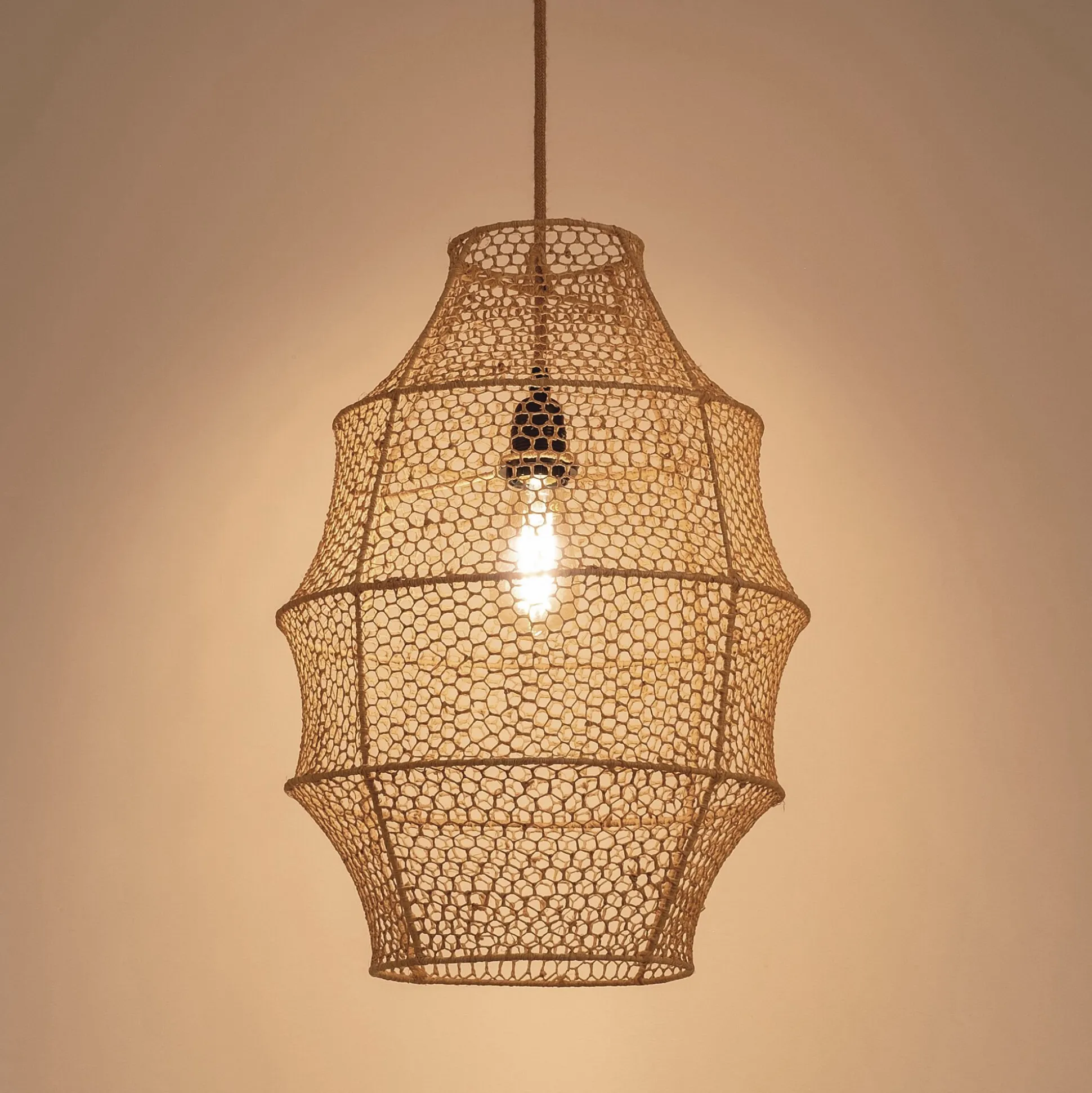 Suspension non électrifiée en raphia D40cm - naturel