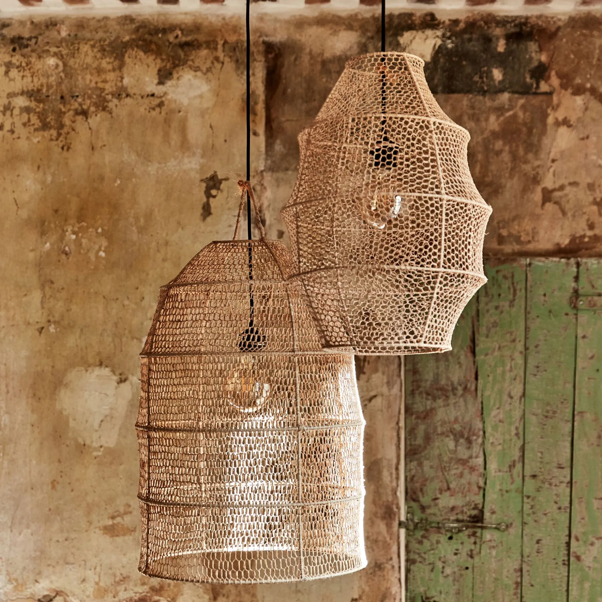 Suspension non électrifiée en raphia D40cm - naturel