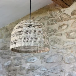 Suspension non électrifiée en jonc de mer D43cm - naturel