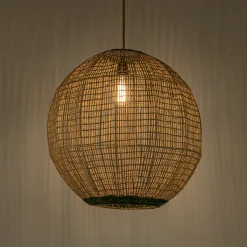 Suspension non électrifiée en jonc de mer D57cm - naturel