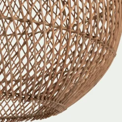 Suspension non électrifiée en rotin et fer - naturel D46cm