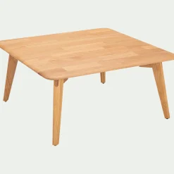 Table basse carrée en chêne massif - bois clair L75xl75xH35cm