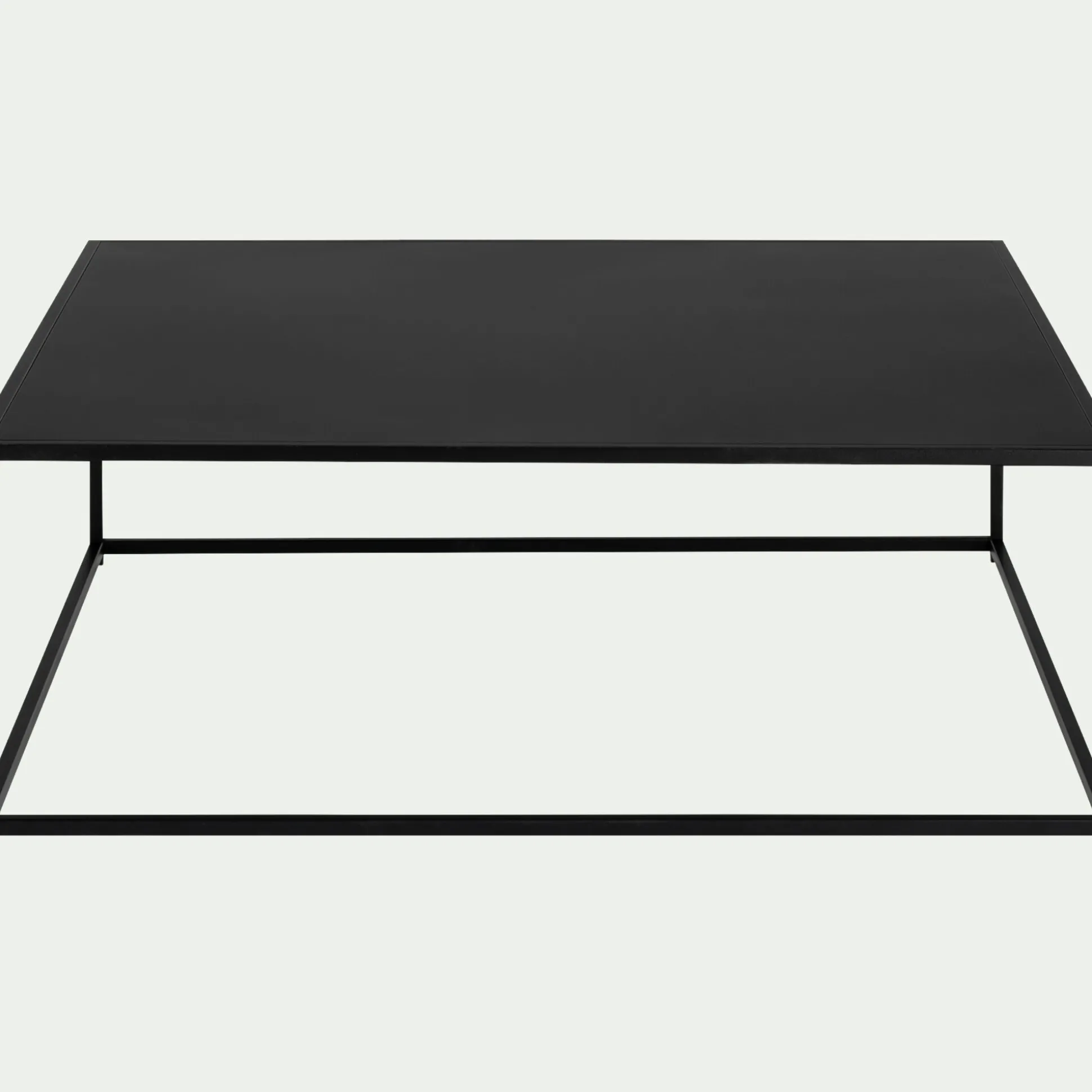 Table basse carrée en métal - noir 100x100cm