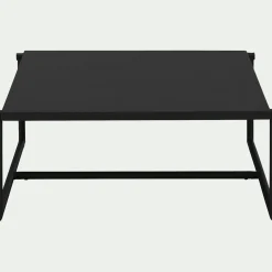 Table basse de jardin carrée en aluminium - noir