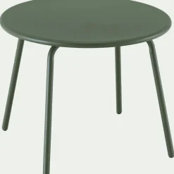 Table basse de jardin ronde en acier - vert