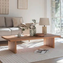 Table basse en acacia L150xl70cm - bois foncé