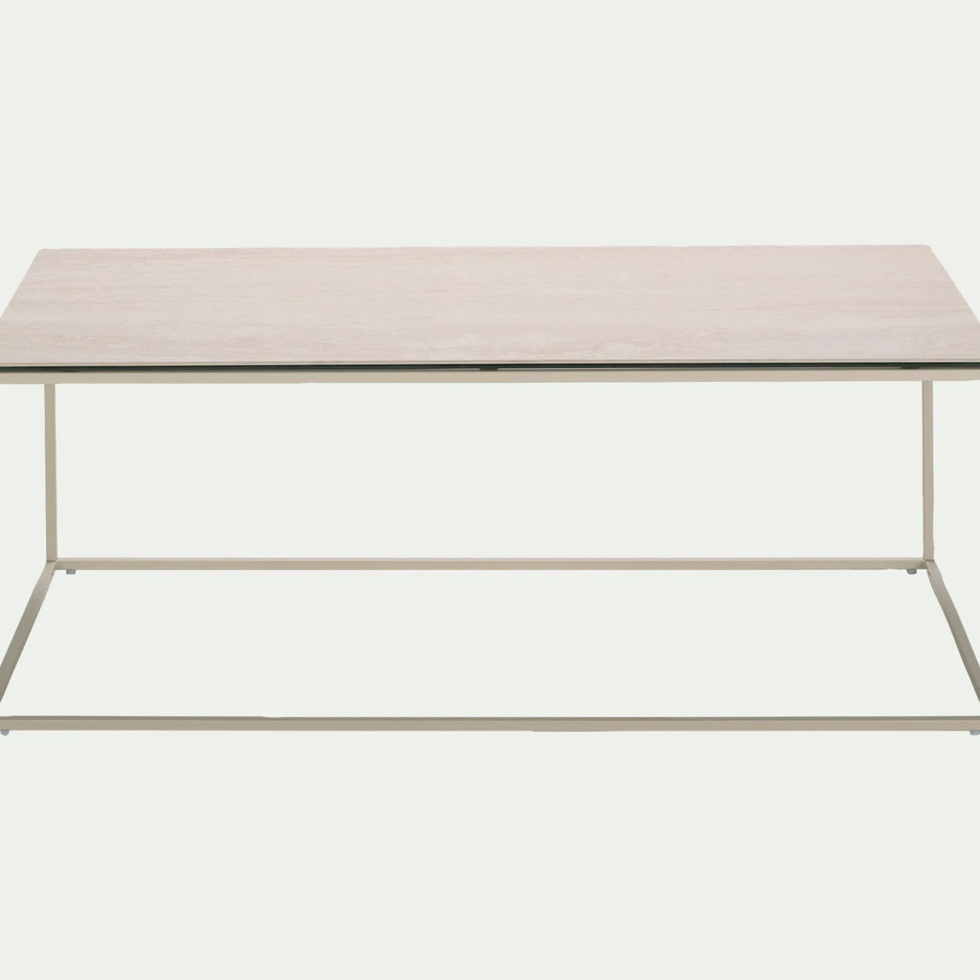 Table basse en travertin L110cm - beige