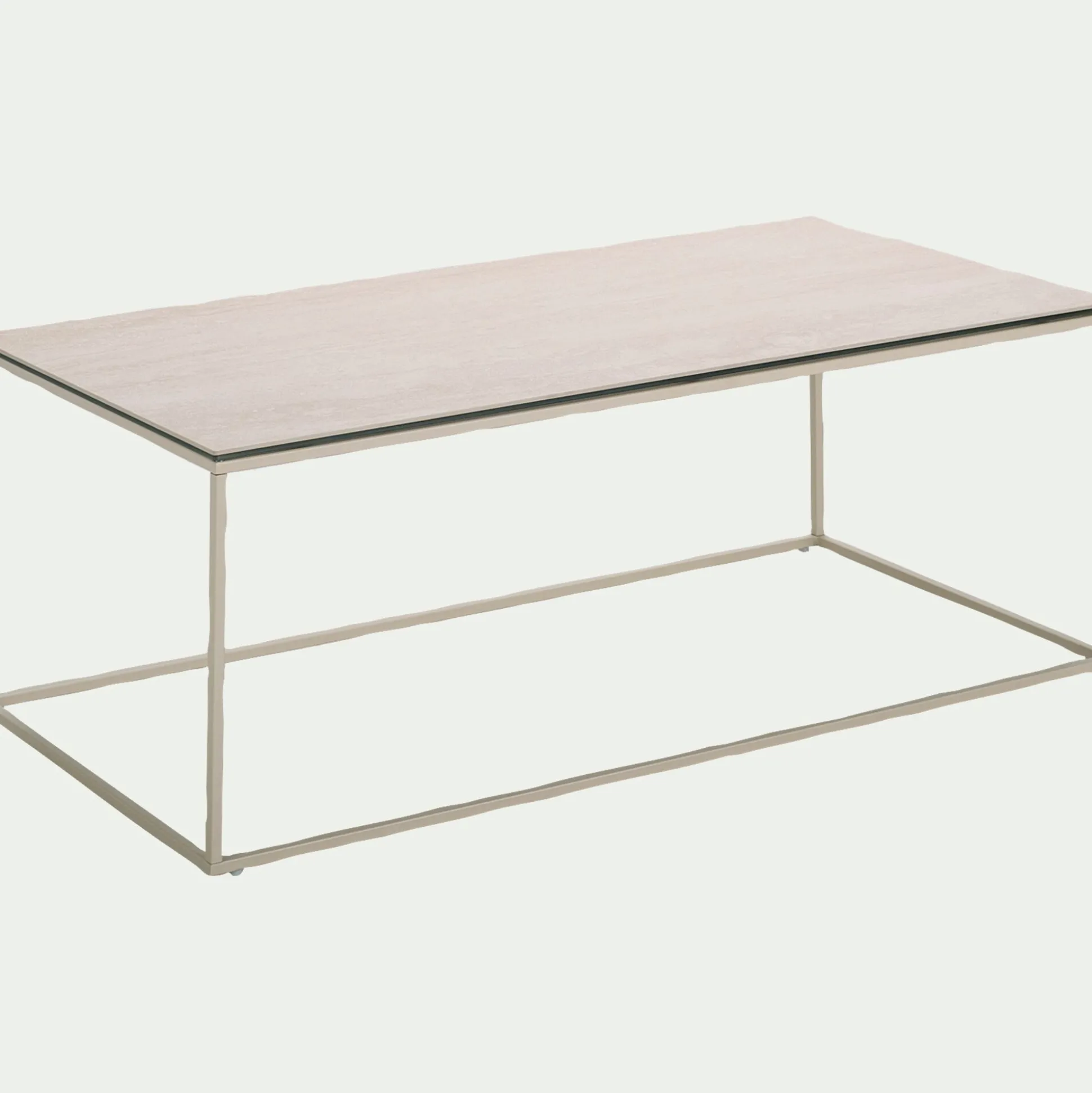 Table basse en travertin L110cm - beige
