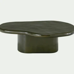 Table basse organique en béton L115cm - vert cèdre