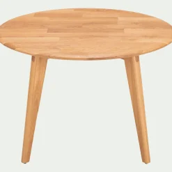Table basse ronde en chêne massif - bois clair