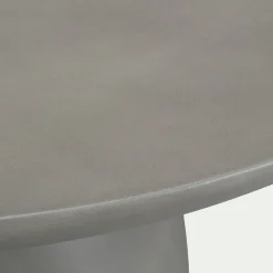 Table basse ronde en polystone D100cm - gris