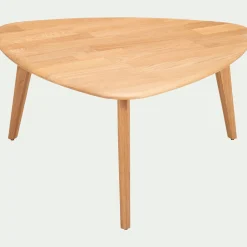 Table basse triangulaire en chêne massif - bois clair