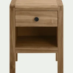 Table de chevet en acacia 1 tiroir L42xl35xH56cm - bois clair