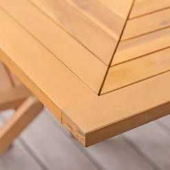 Table de jardin extensible en acacia huilé - bois clair (10 à 12 places)