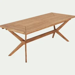 Table de jardin extensible en acacia huilé - bois clair (10 à 12 places)