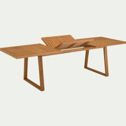 Table de jardin extensible en teck FSC - bois clair (8 à 10 places)