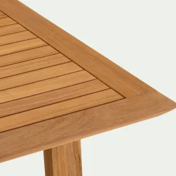 Table de jardin extensible en teck FSC - bois clair (8 à 10 places)