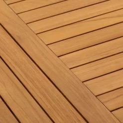 Table de jardin extensible en teck FSC - bois clair (8 à 10 places)