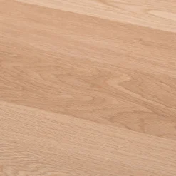 Table de repas extensible plaquée chêne - bois clair (8 à 12 places)