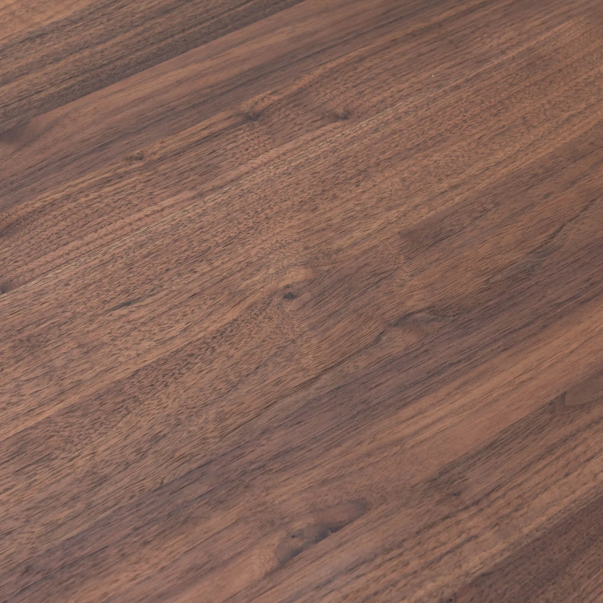 Table de repas fixe en noyer massif - bois foncé (6 places)