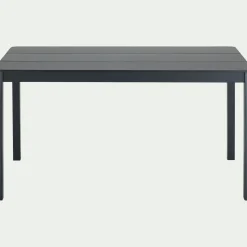 Table de repas jardin en aluminium et duraboard - noir (6 places)