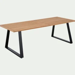 Table de repas jardin en teck et aluminium - bois clair (10 places)