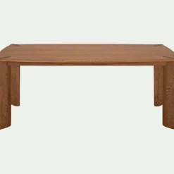 Table de repas rectangulaire en chêne massif - bois clair (8 places)