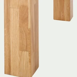 Table de repas rectangulaire en chêne huilé - bois clair (8 places)