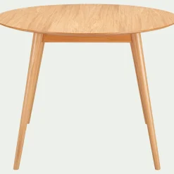 Table de repas ronde en bois de chêne - bois clair (4 places)