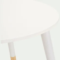 Table enfant en bois D60x47,7cm - blanc