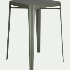Table haute de jardin en acier - vert cèdre (2 places)