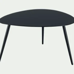 Tables gigognes en verre trempé - noir