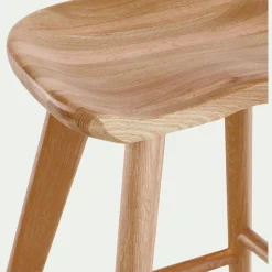 Tabouret bas en chêne massif H49cm - naturel