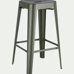 Tabouret de bar en métal H69cm - vert cèdre